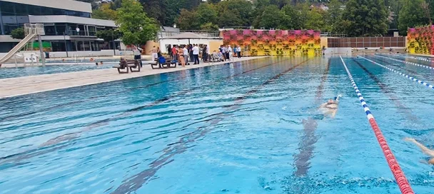 Sportbecken im Freibad Riedbad Bergen Enkheim