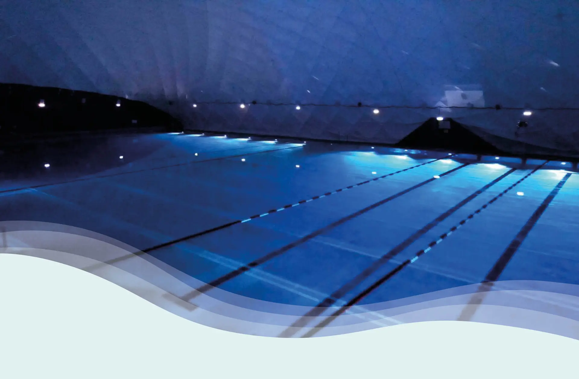 Sportbecken in der Traglufthalle Hausen