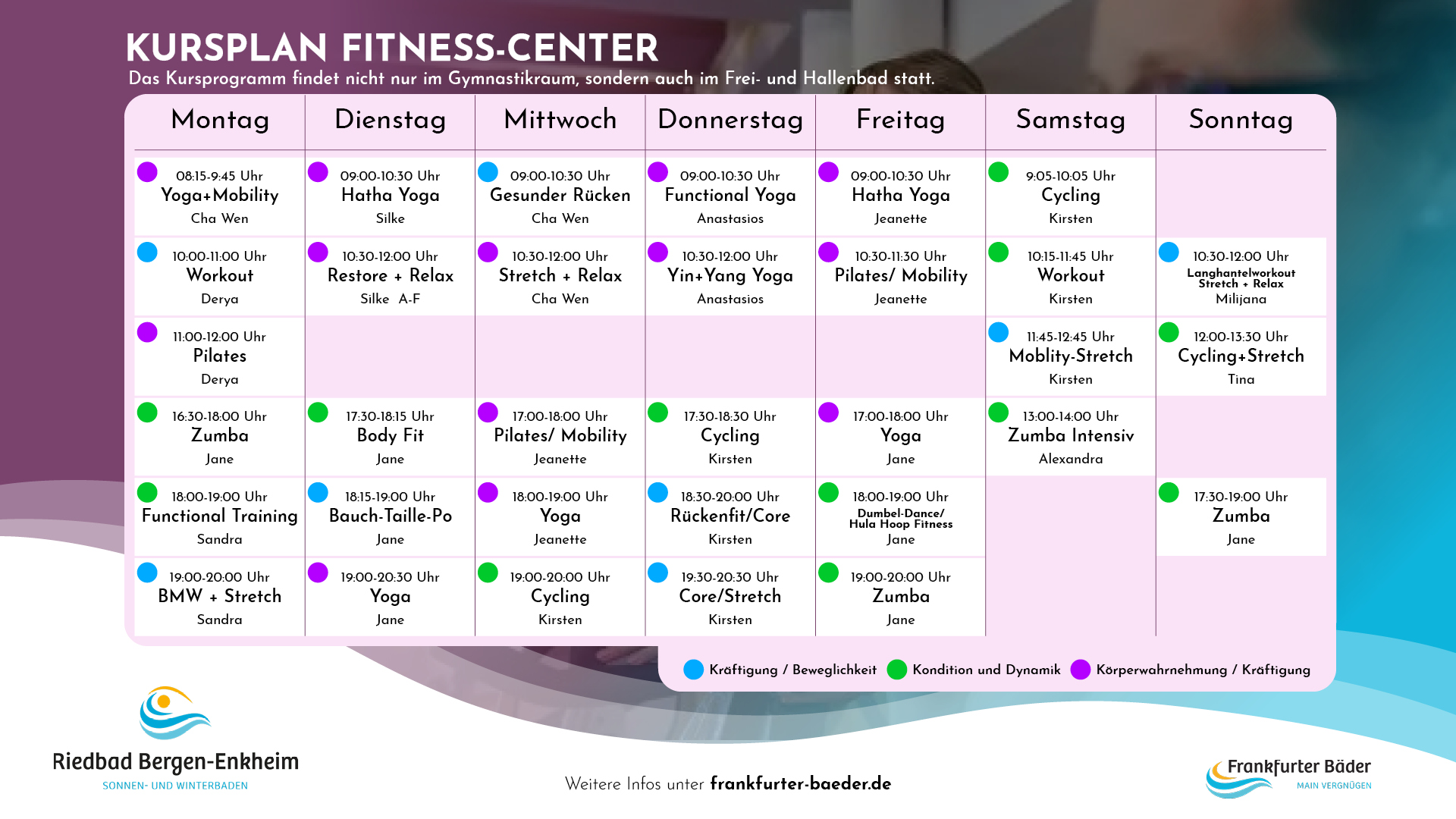 kursplan riedbad fitness