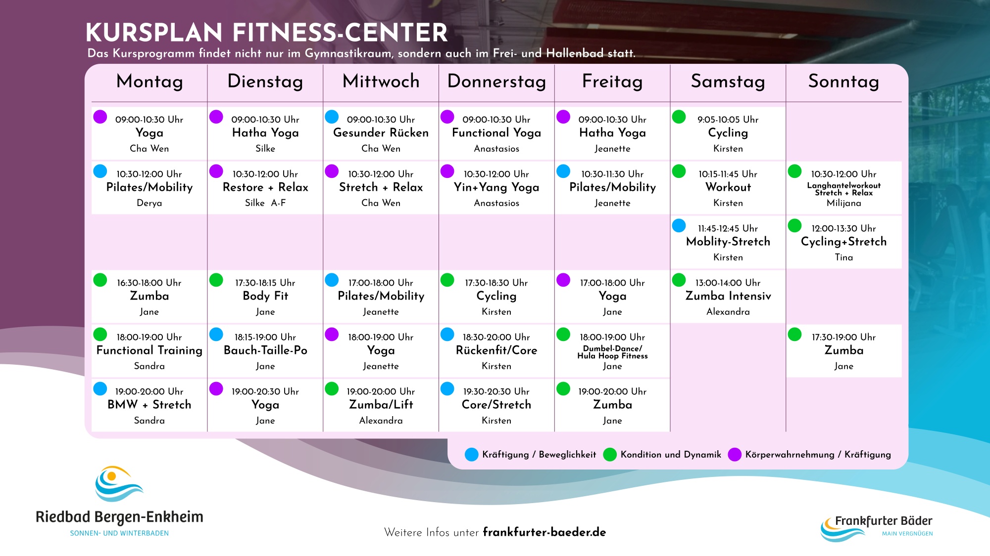 kursplan riedbad fitness